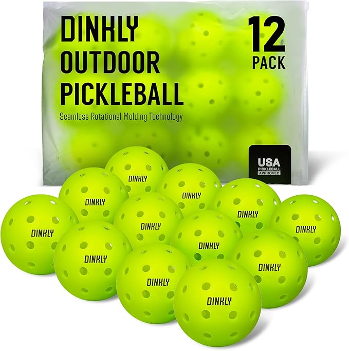 Dinkly Outdoor Pickleballs 12 pack